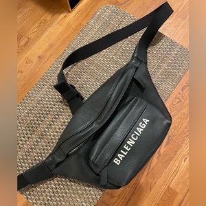 Balenciaga black fanny pack